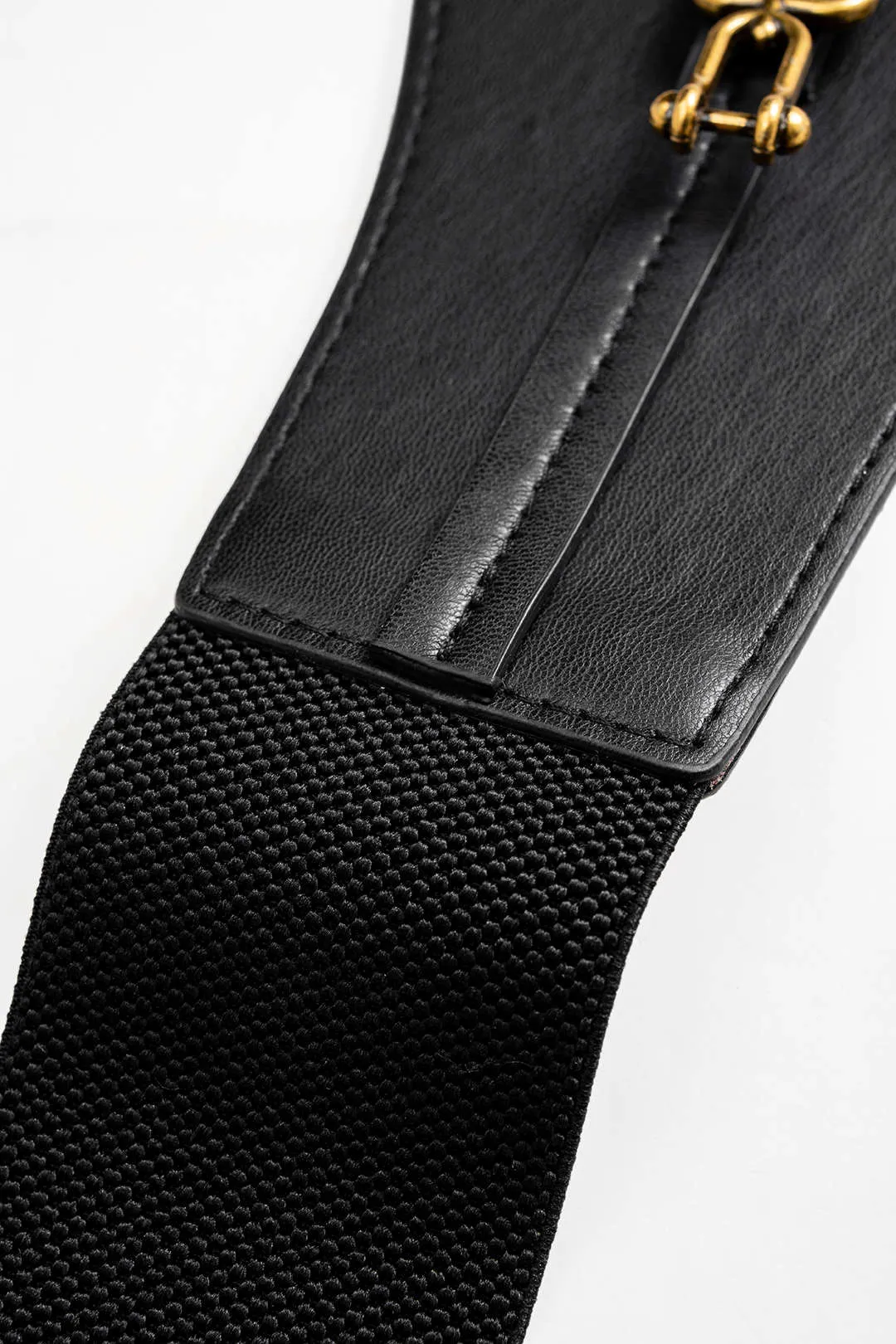 Faux Leather Metallic Belt Corset sold by Micas product image thumbnail 5