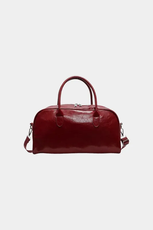 Faux Leather Zipper Tote Bag made by Micas
