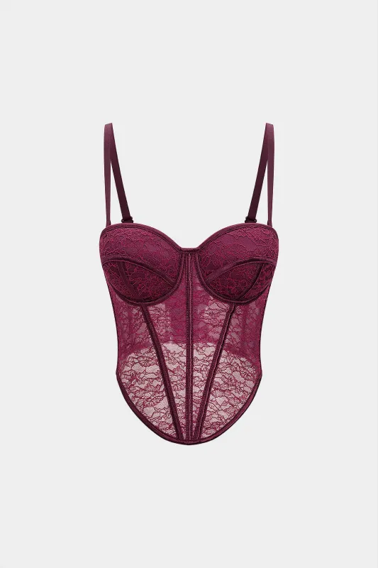 Lace Mesh Slip Cami Top sold by Micas