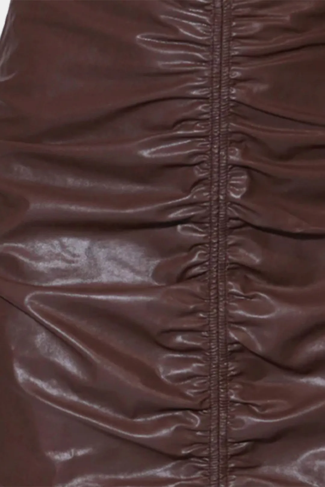 Faux Leather Ruched Skirt sold by Micas product image thumbnail 2