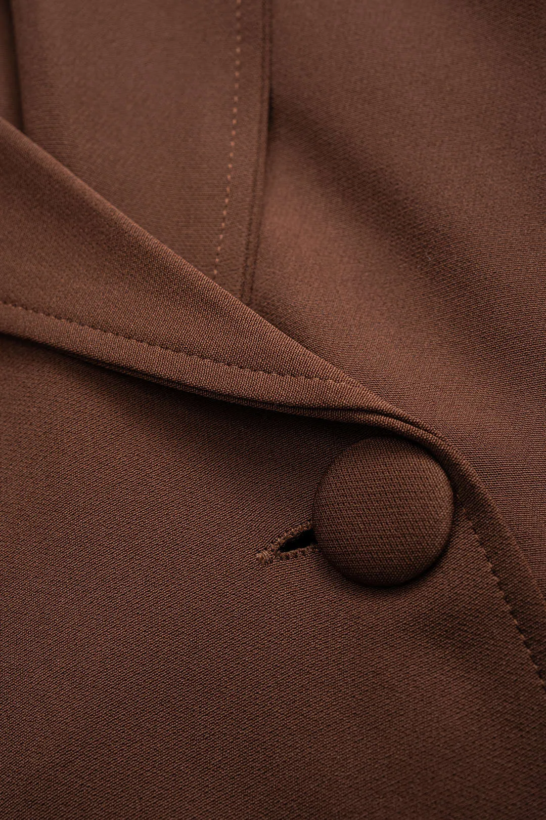 Double Breasted Notched Lapel Ruffels Blazer sold by Micas product image thumbnail 3