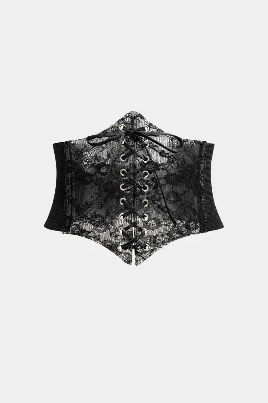 Lace Wide Corset sold by Micas