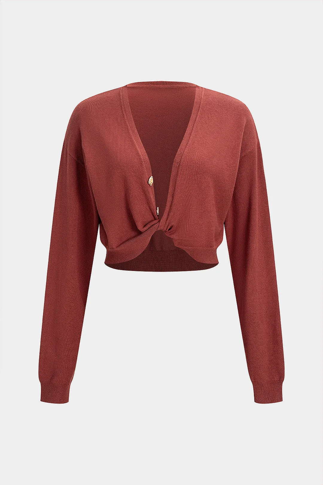 Knit Button Twist Knot Cardigan sold by Micas product image thumbnail 2