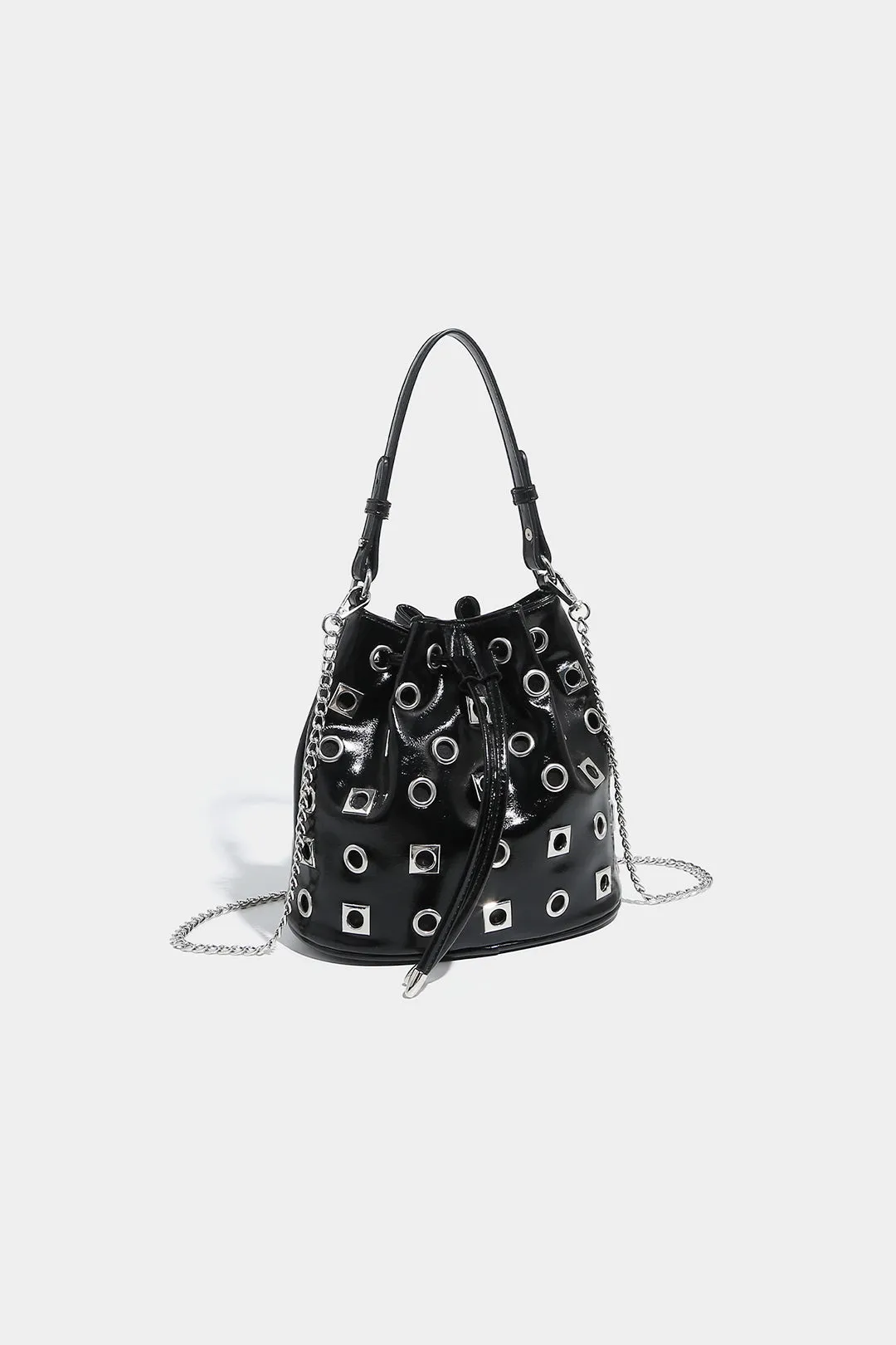 Studded Metal Chain Clutch Bag sold by Micas product image thumbnail 3