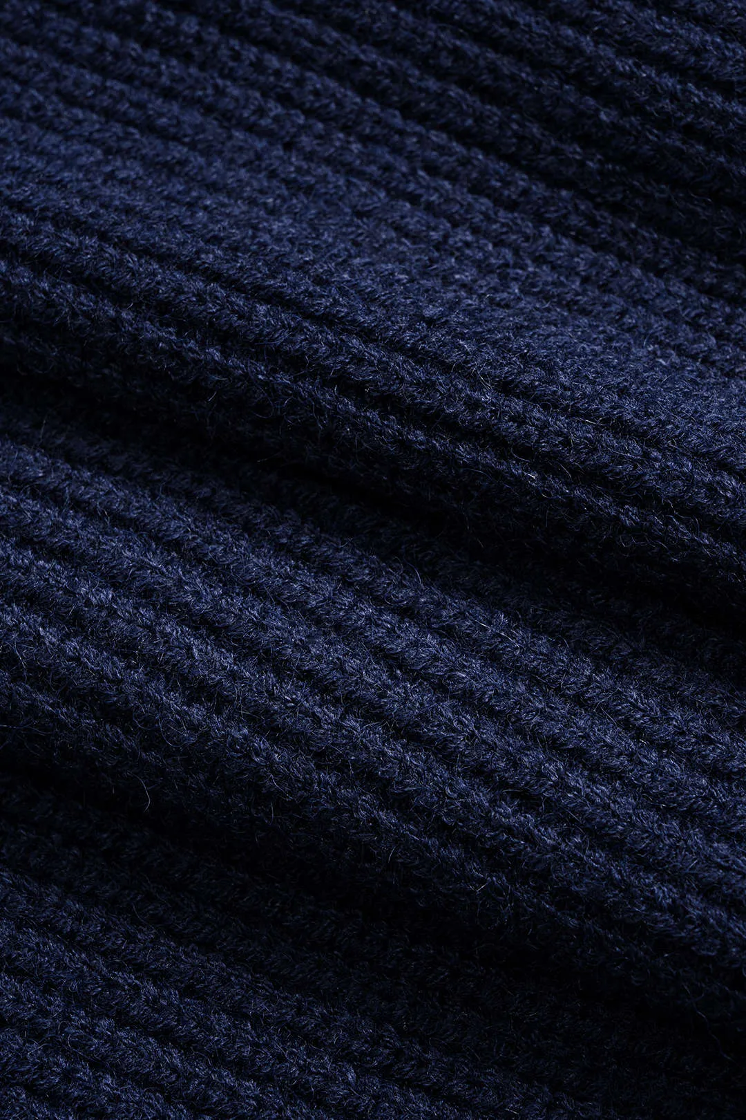 Knit Denim Patchwork Ruffle Ribbed Drawstrings Hooded Cardigan sold by Micas product image thumbnail 4