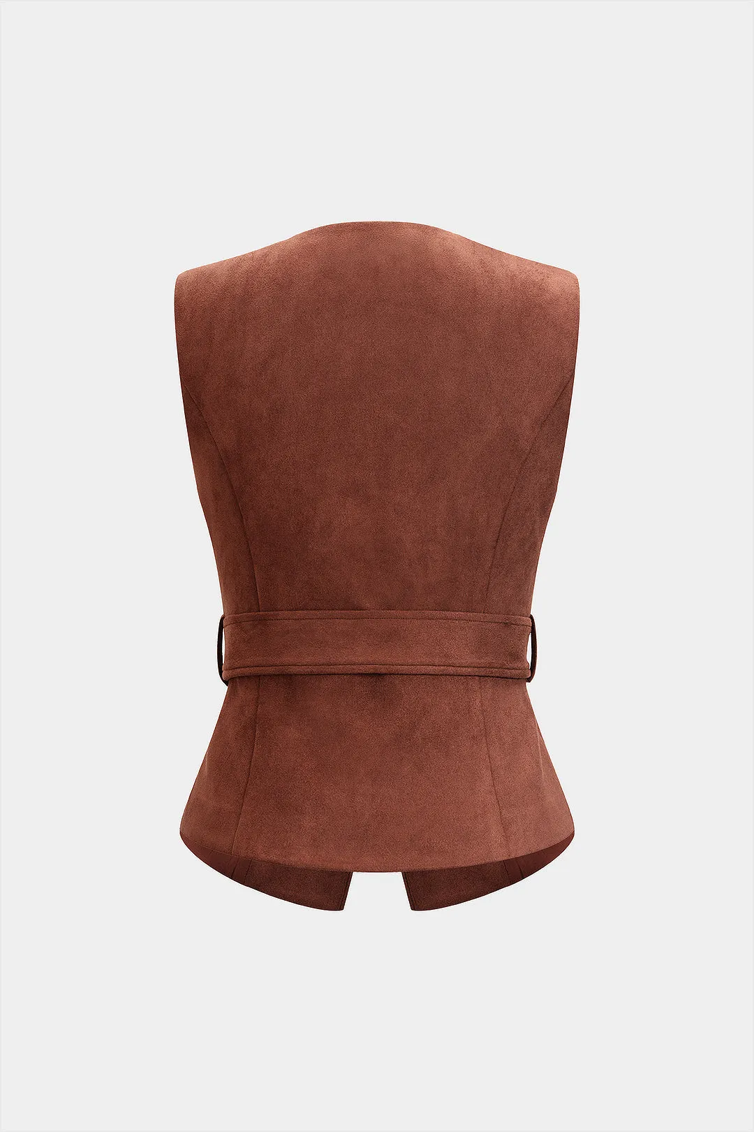 Suede Button Belted Vest sold by Micas product image thumbnail 2