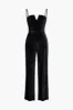 Velvet V-Neck Strap Jumpsuit sold by Micas