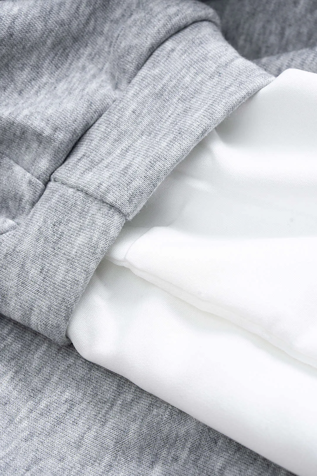 Round Neck Patchwork Asymmetrical Sweatshirt sold by Micas product image thumbnail 5