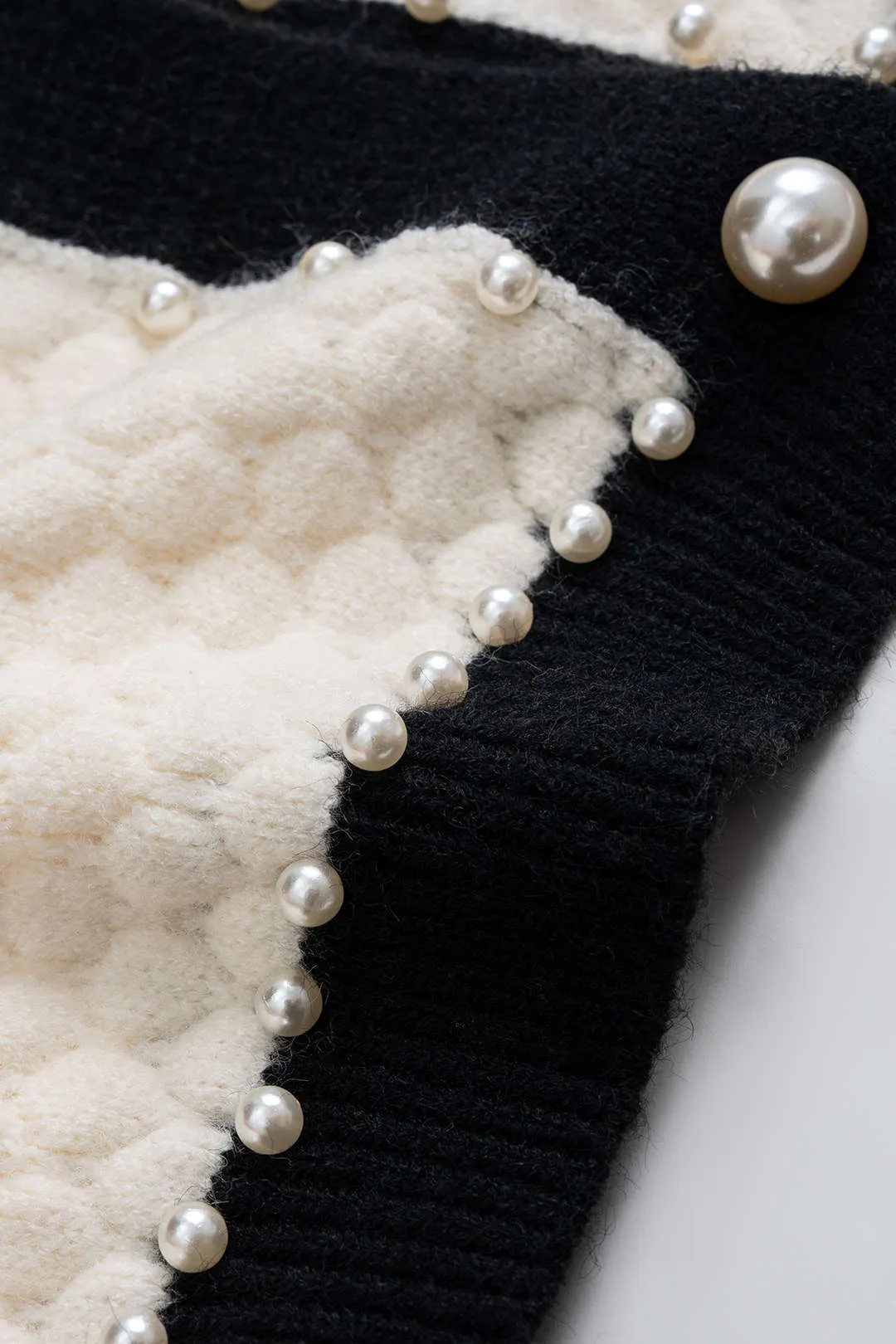Knit Contrast Binding Button Cardigan sold by Micas product image thumbnail 3