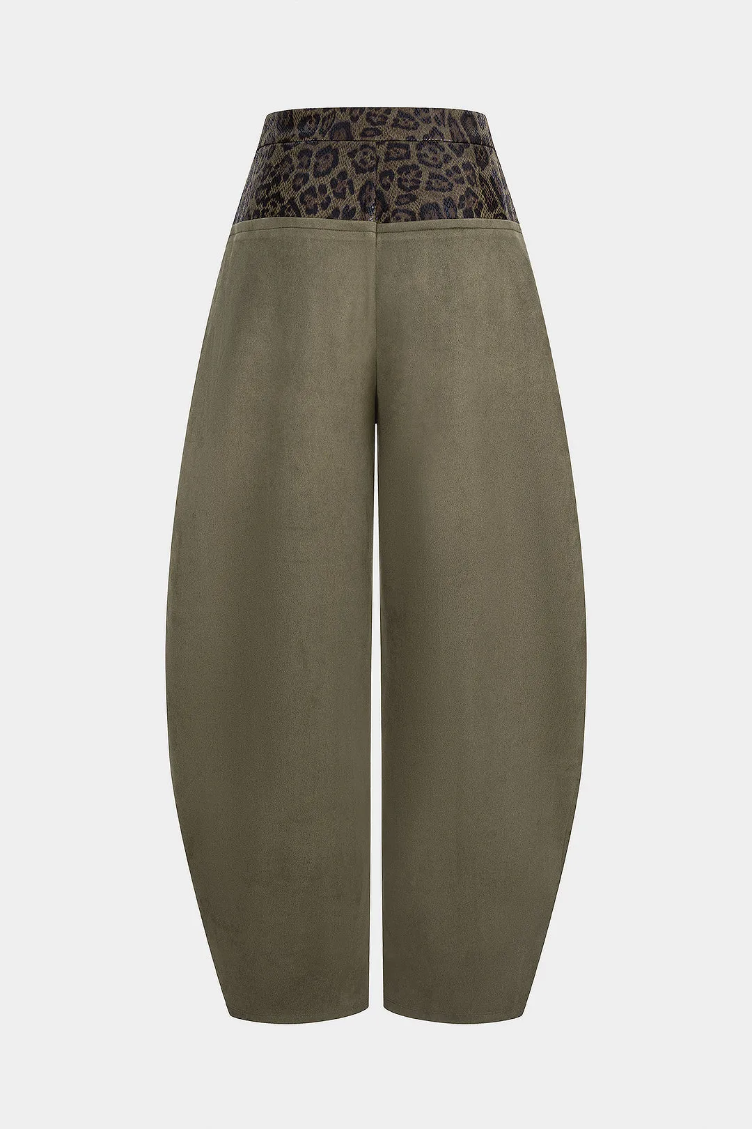 Leopard Snake Skin Print Faux Leather Suede Patchwork Wide Leg Pants sold by Micas product image thumbnail 2