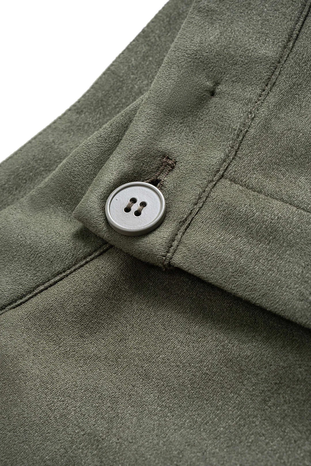 Faux Leather Suede Patchwork Asymmetrical Wide Leg Pants sold by Micas product image thumbnail 3