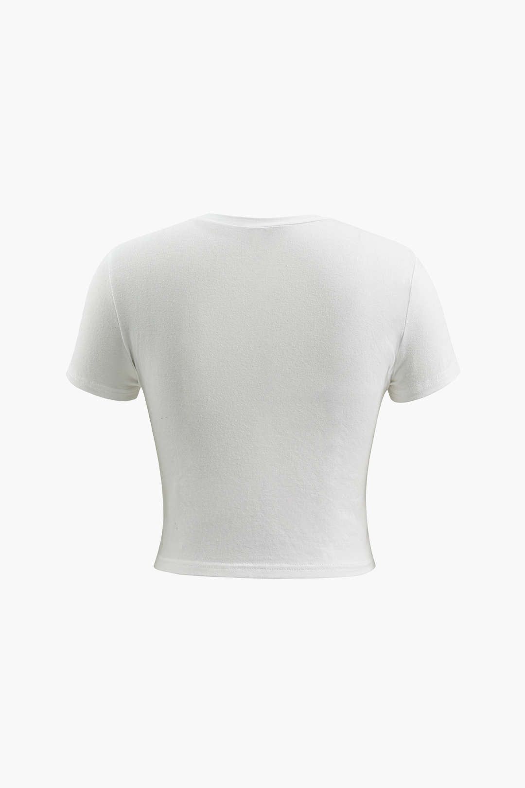 Bunny Ice Cream Print Crop T-Shirt sold by Micas product image thumbnail 2