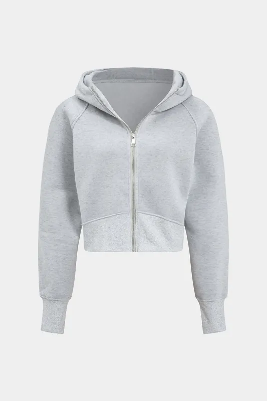 Solid Zipper Hoodie sold by Micas