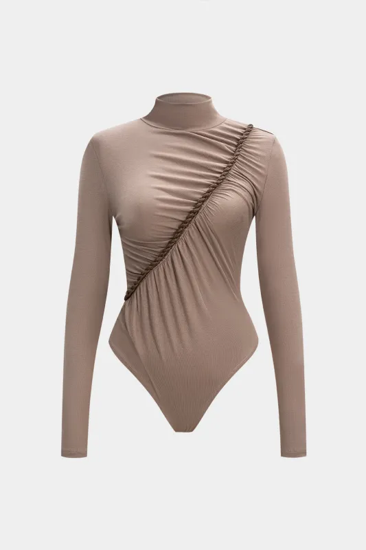 Braided Ruched Long-Sleeve Bodysuit sold by Micas