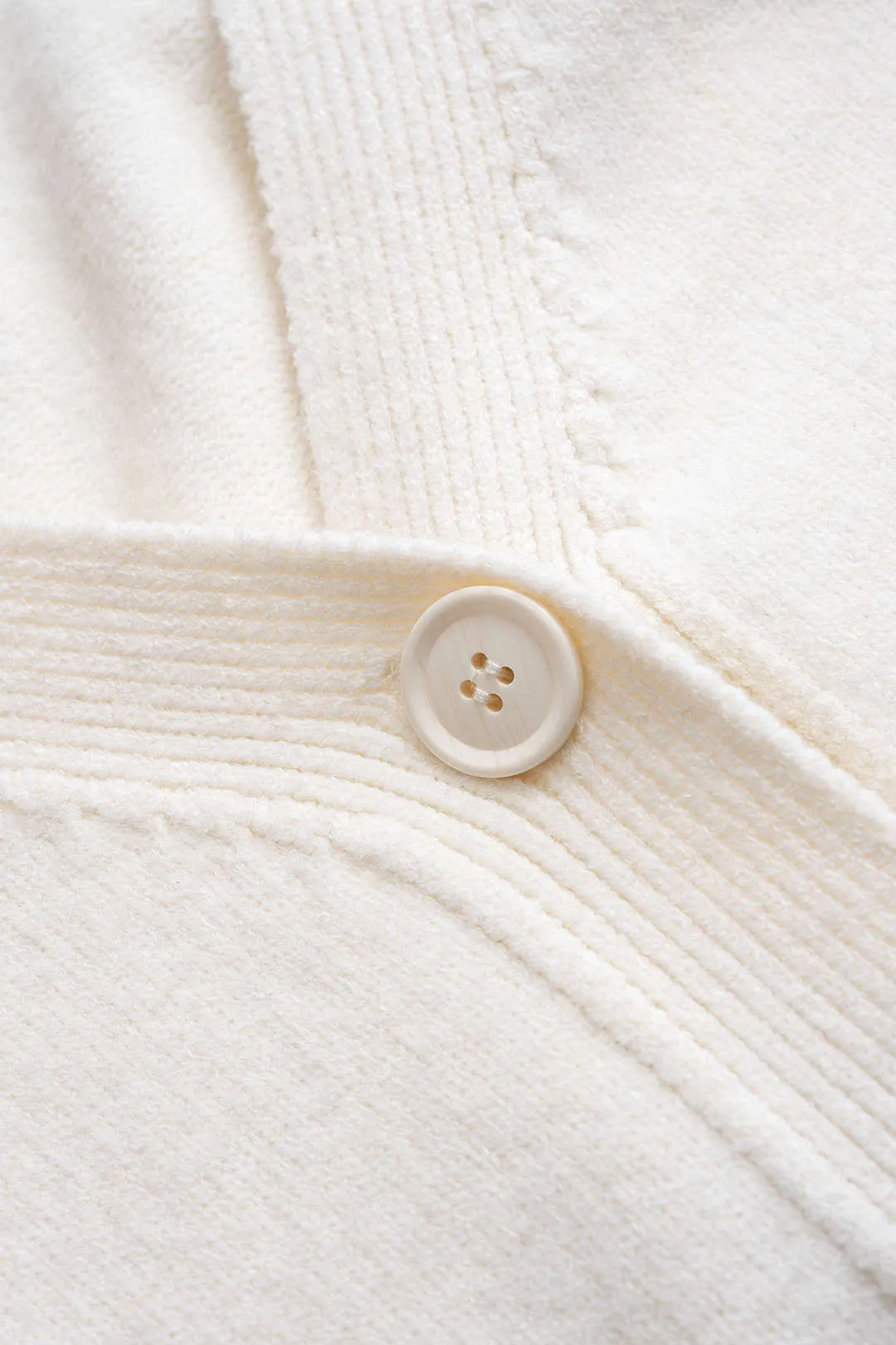 Knit Contrast Flower Applique V-Neck Button Cardigan sold by Micas product image thumbnail 4