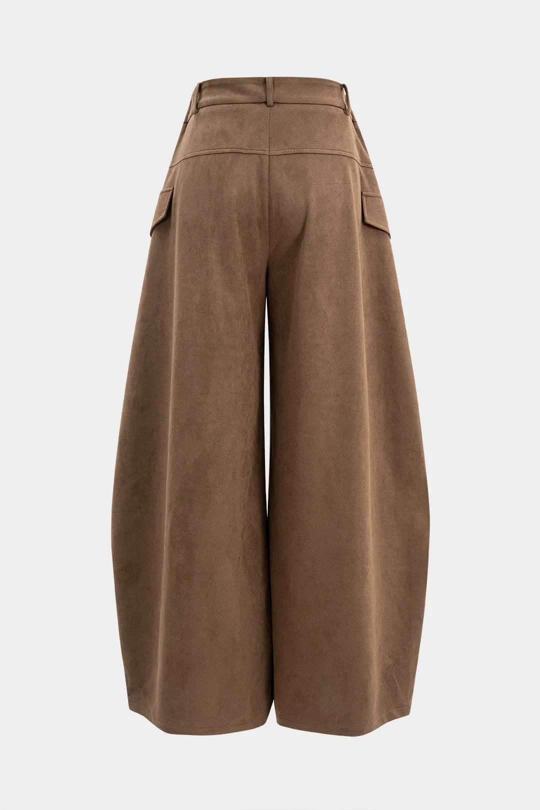 Suede Double Waistband Fake Pocket Straight Leg Pants sold by Micas product image thumbnail 2