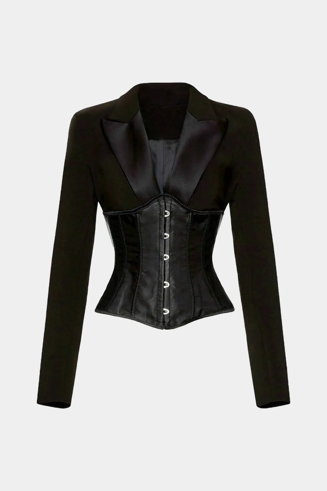 Notched Lapel Corset Blazer sold by Micas