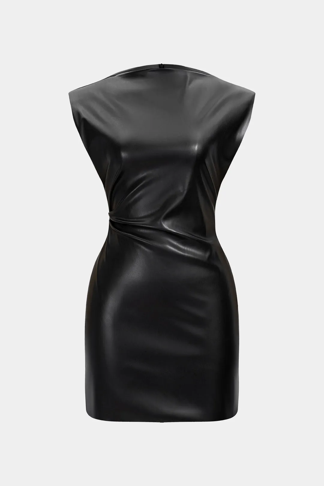 Faux Leather Sleeveless Mini Dress sold by Micas