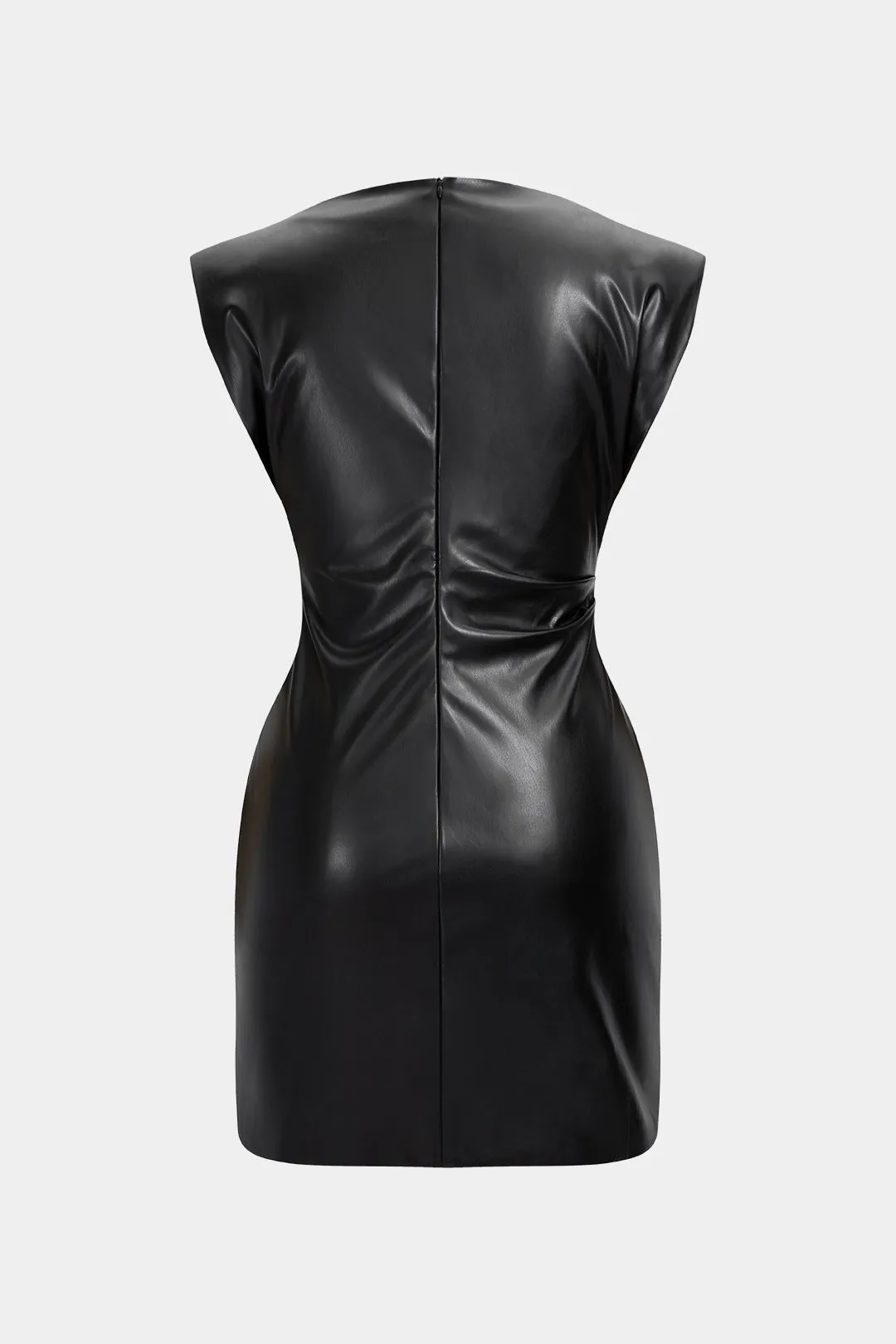 Faux Leather Sleeveless Mini Dress sold by Micas product image thumbnail 2