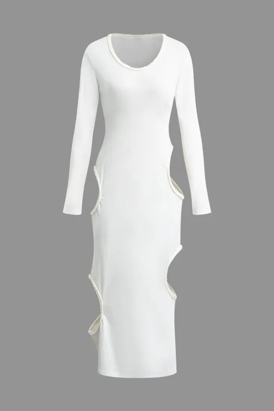 V-Neck Cut Out Long Sleeve Maxi Dress sold by Micas