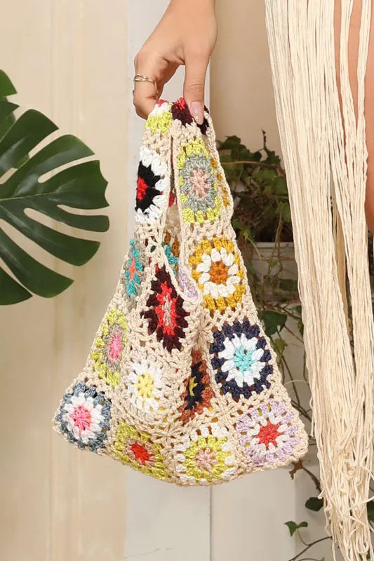 Woven Crochet Handmade Tote Bag sold by Micas