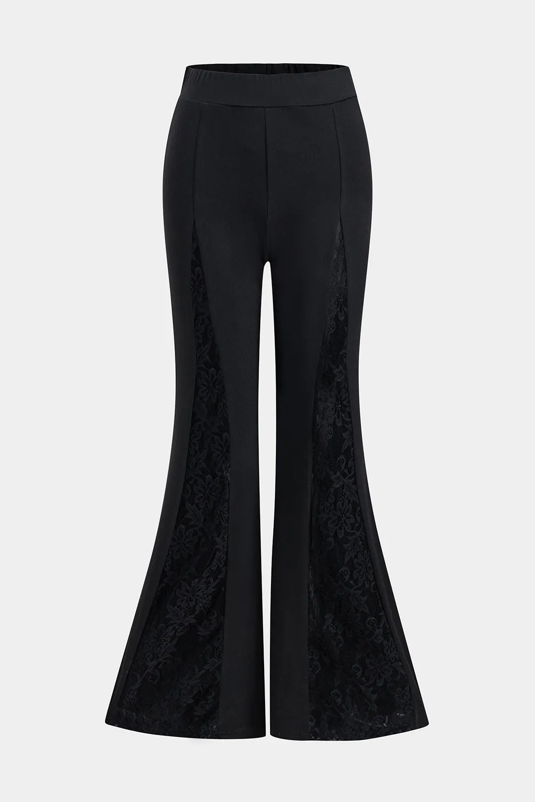 Lace Patchwork High Waist Flared Pants sold by Micas