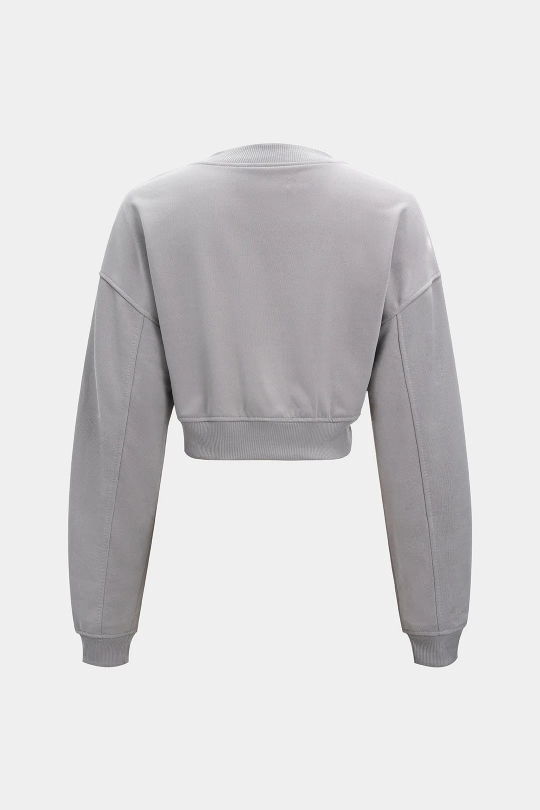 Solid V-Neck Sweatshirt sold by Micas product image thumbnail 2