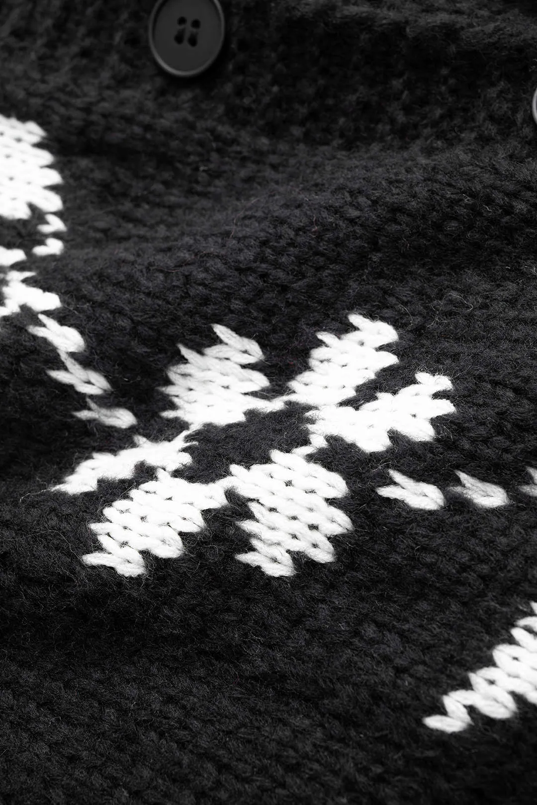 Knit Floral Print Round Neck Cardigan sold by Micas product image thumbnail 4