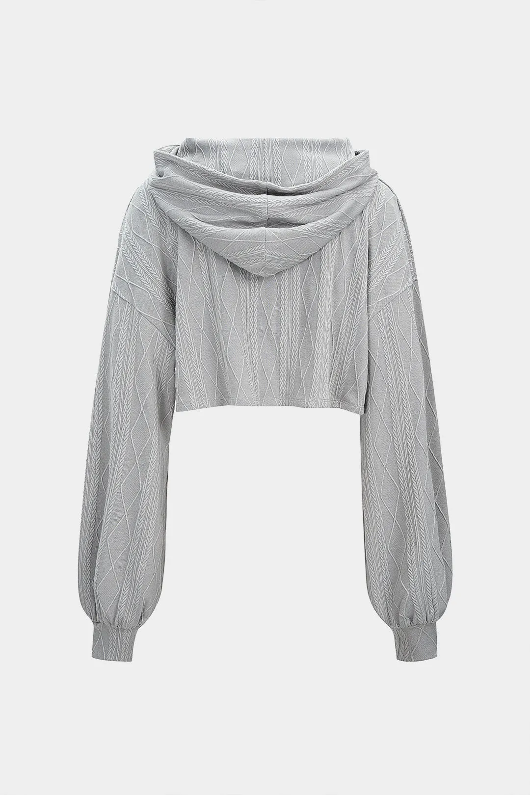 Jacquard Ruched Asymmetrical Hoodie sold by Micas product image thumbnail 2