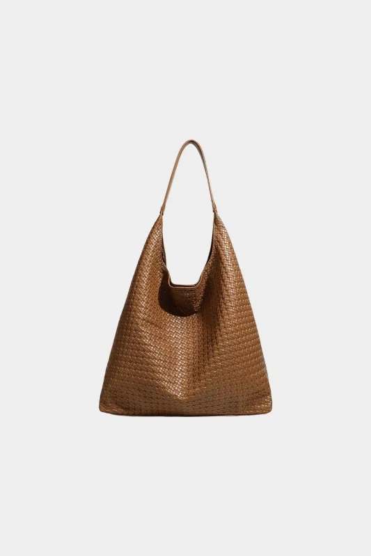 Solid Woven Tote Bag sold by Micas