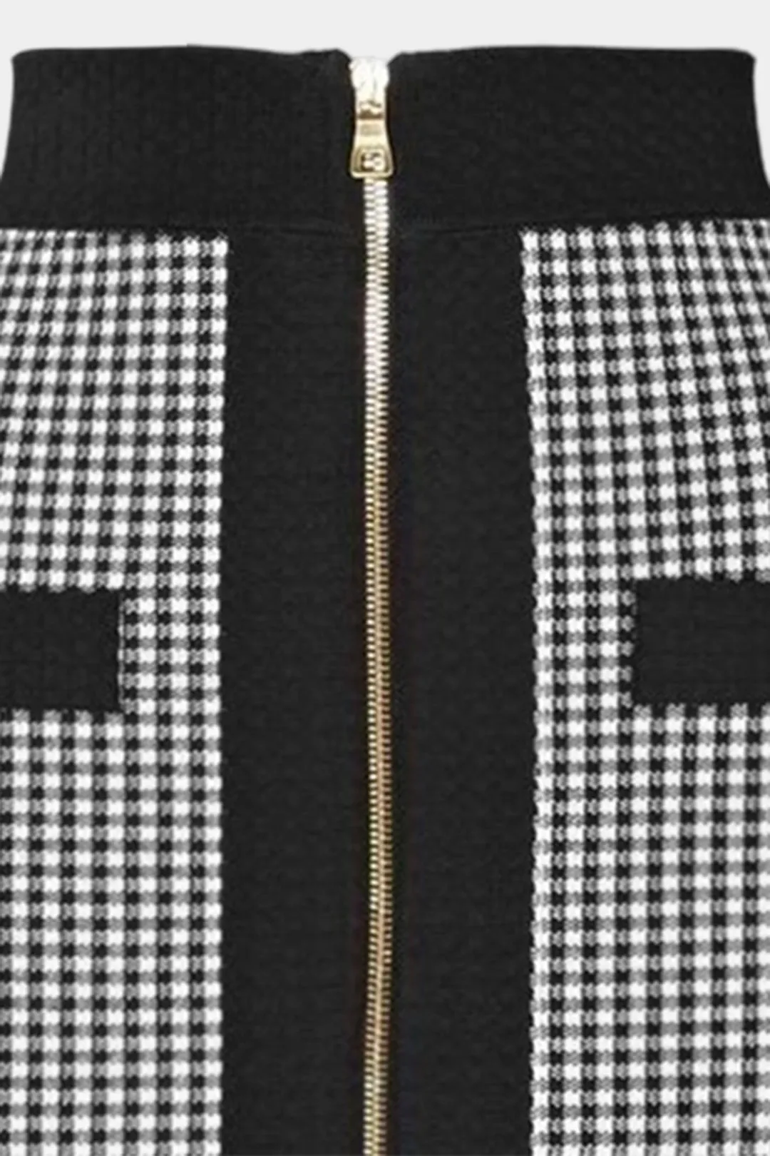 Retro Plaid Print Patchwork Zipper Skirt sold by Micas product image thumbnail 2