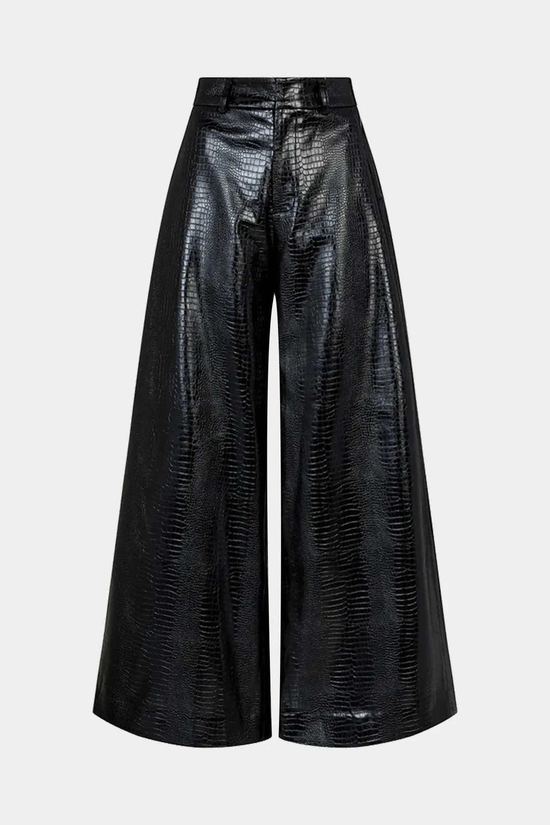 Crocodile Print Faux Leather High Waist Pants sold by Micas