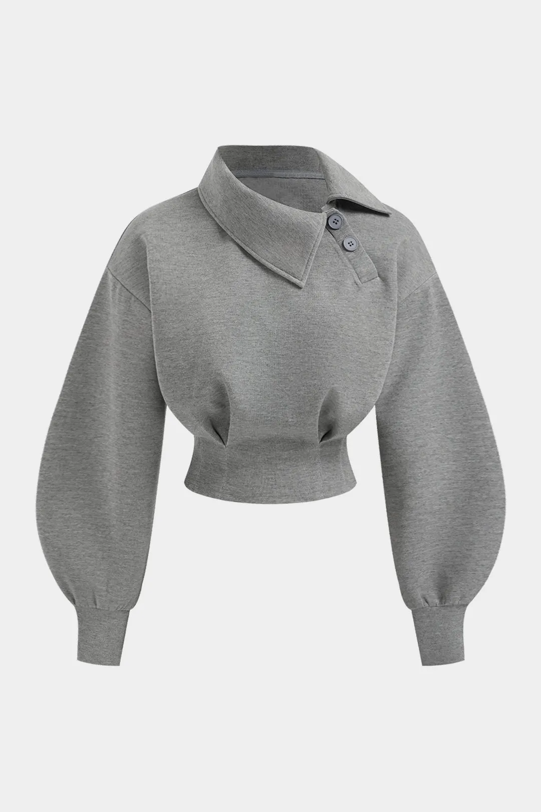 Asymmetrical Waist-Cinching Sweatshirt sold by Micas
