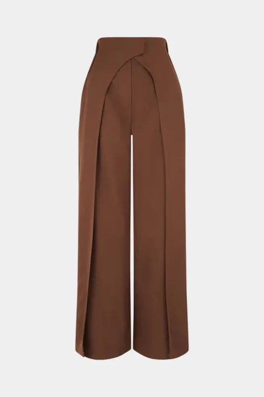 Solid Layered Straight Leg Pants sold by Micas