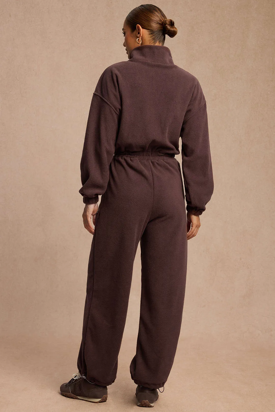 Shirred Drawstring Zipper Long Sleeve Jumpsuit sold by Micas product image thumbnail 2