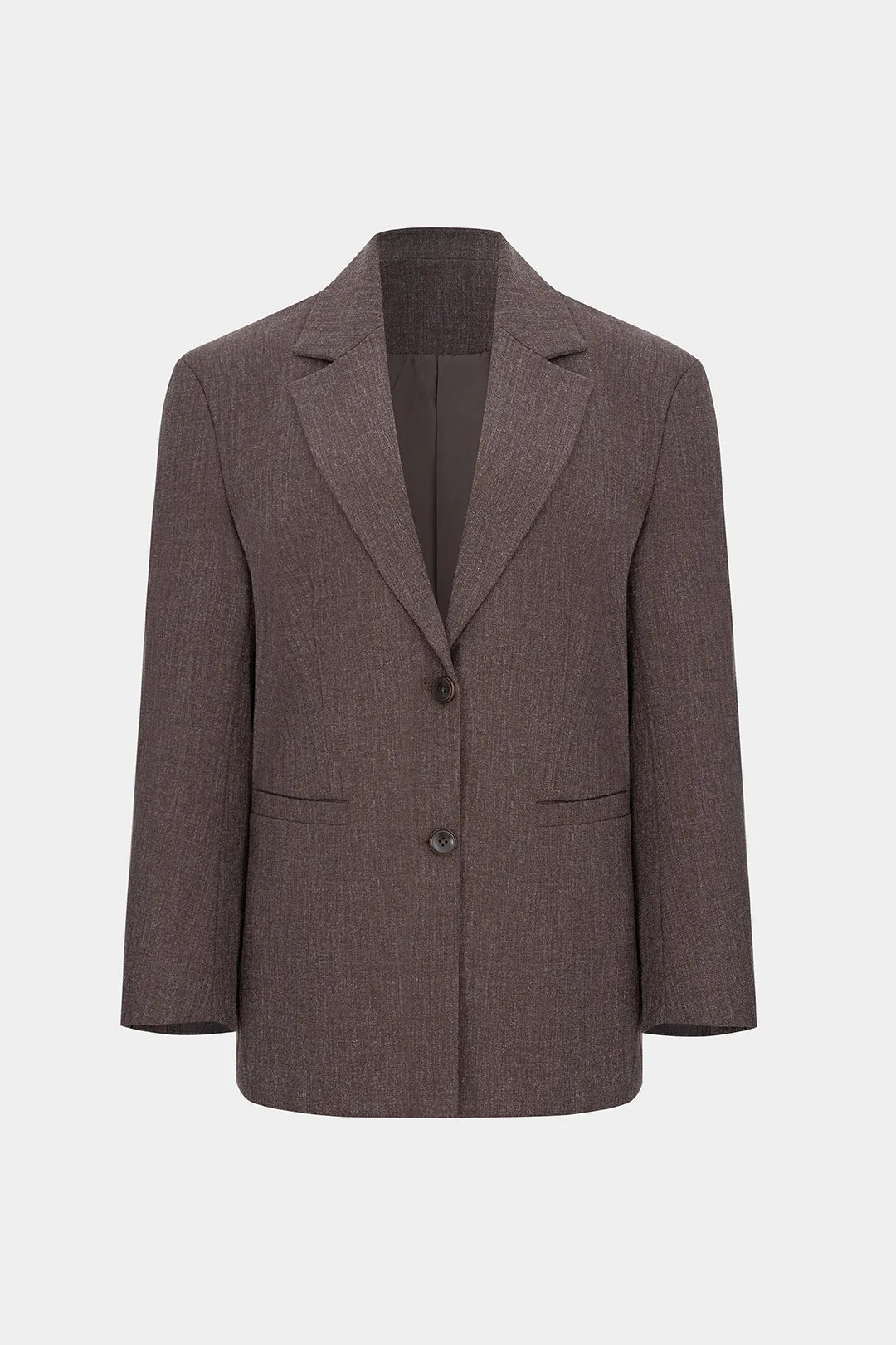 Notched Lapel Button Blazer sold by Micas