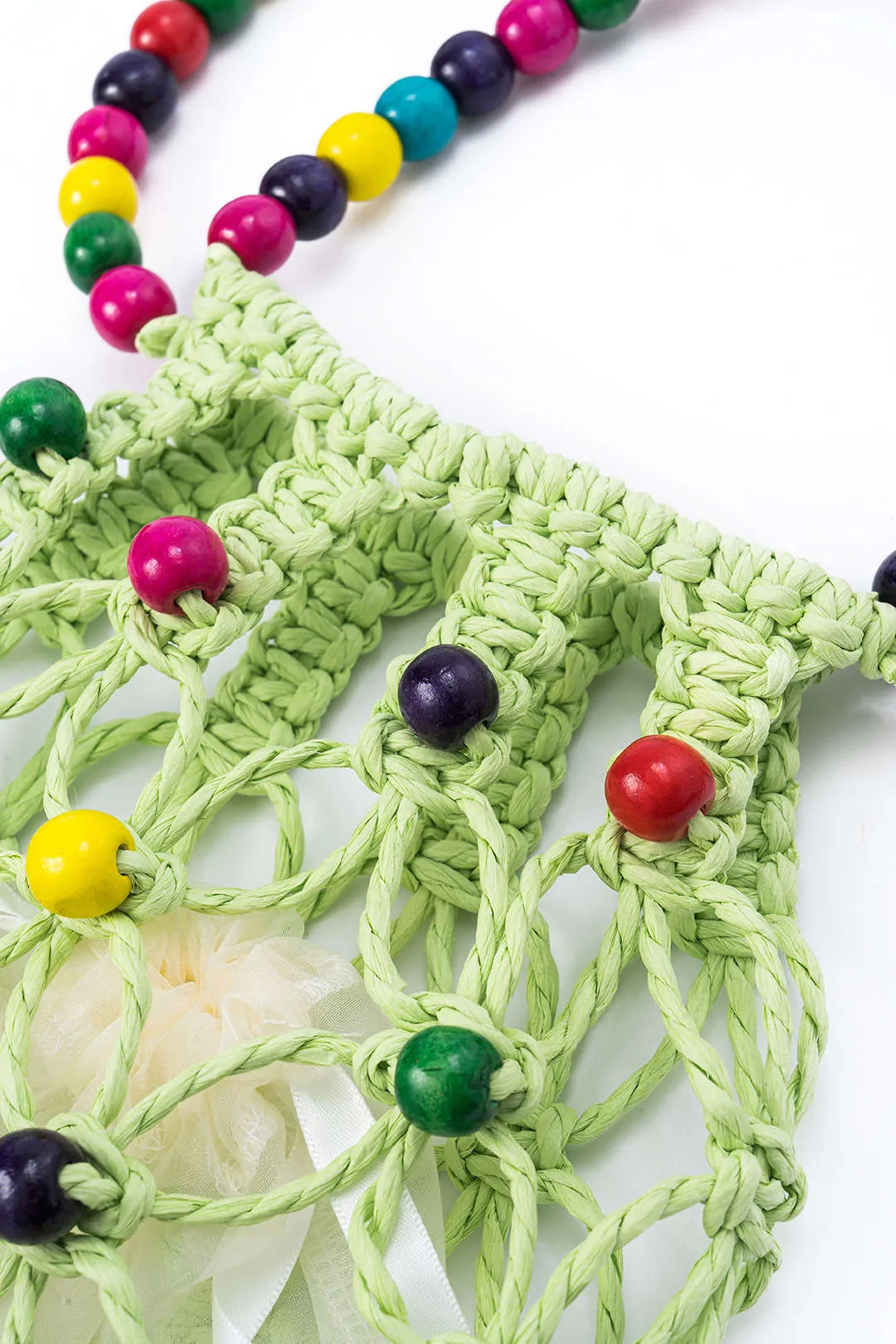 Woven Beaded Tote Bag sold by Micas product image thumbnail 4