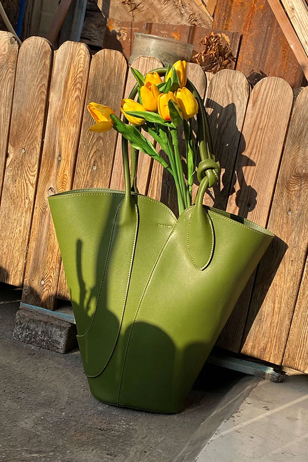 Faux Leather Tote Bag sold by Micas product image thumbnail 3