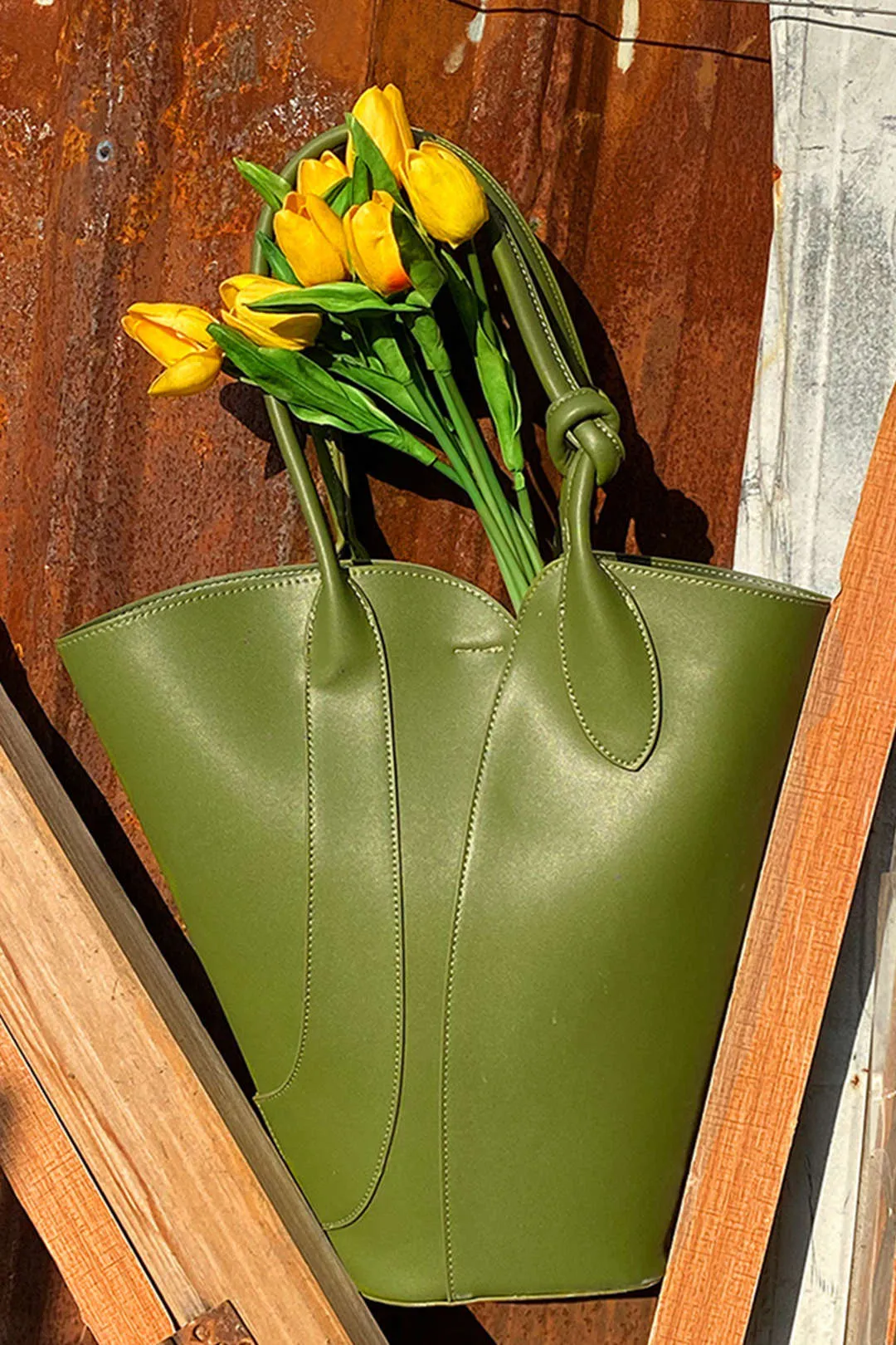Faux Leather Tote Bag sold by Micas product image thumbnail 4