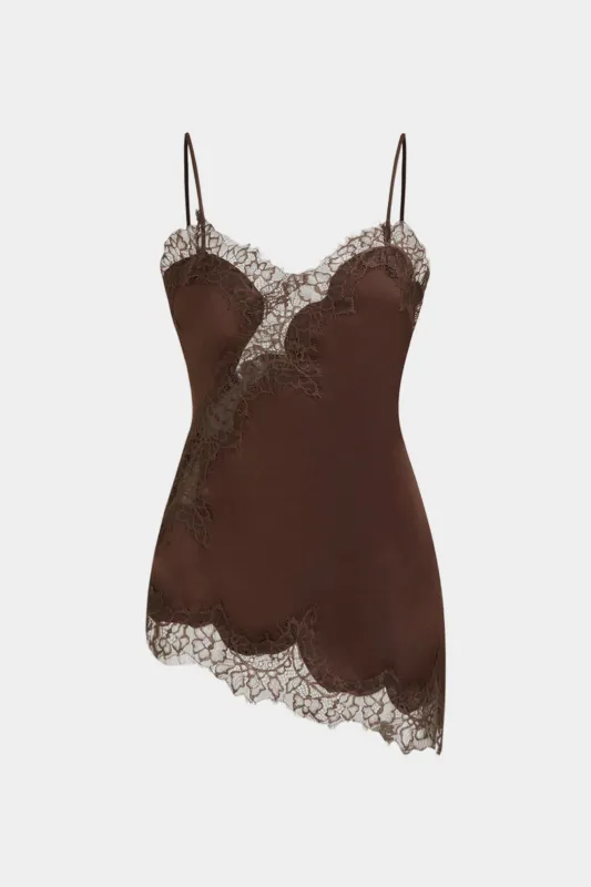 Plus Size Patchwork Lace Trim Sleeveless Mini Dress sold by Micas