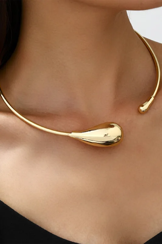 Metal Drop Shape Necklace sold by Micas