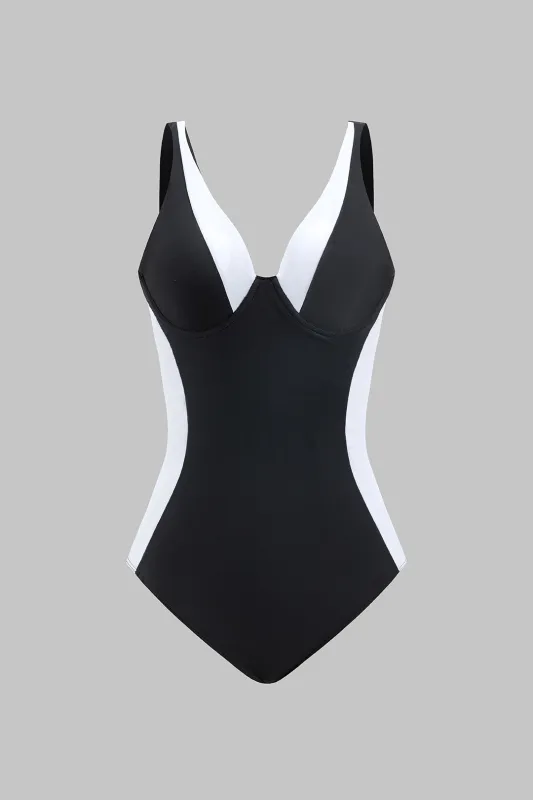 Contrast Sleeveless Bodysuit sold by Micas