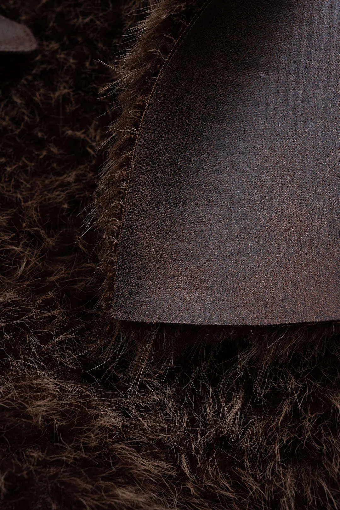 Faux Fur Patchwork Belted Jacket sold by Micas product image thumbnail 5