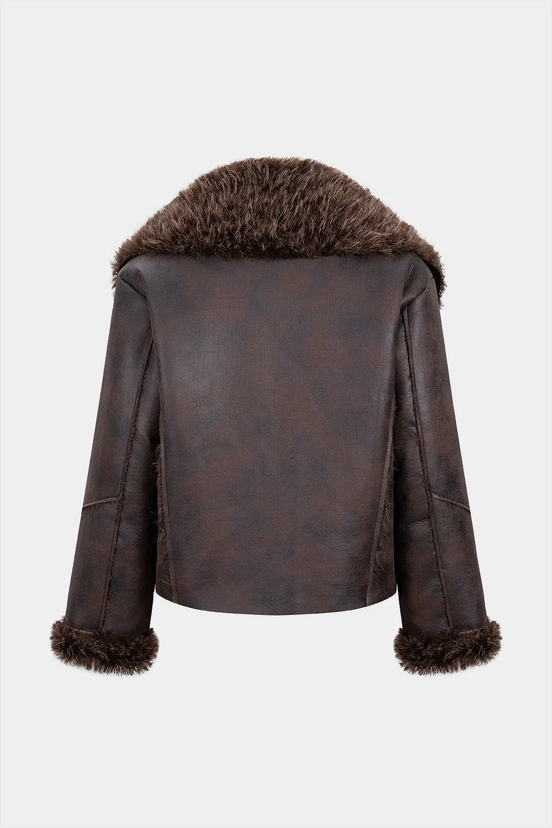 Faux Fur Patchwork Belted Jacket sold by Micas product image thumbnail 2