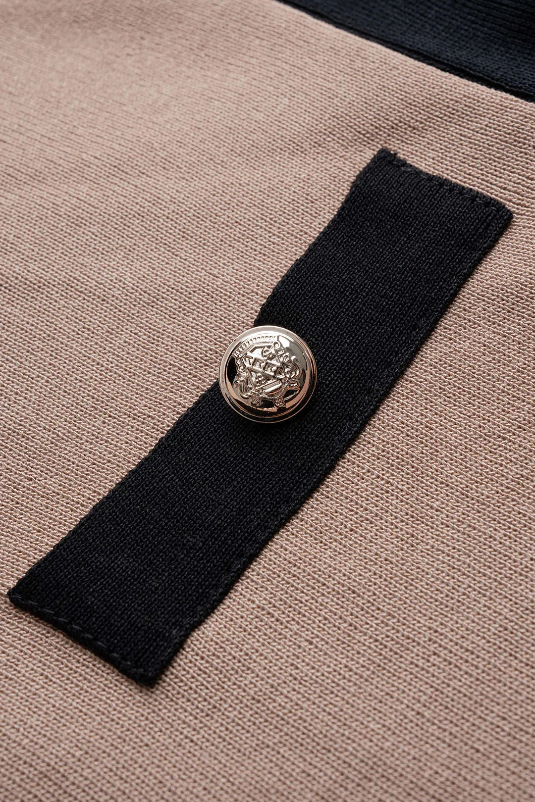 Knit Contrast Binding Button Cardigan And Tank Top And Solid Wide Leg Pants Set sold by Micas product image thumbnail 3