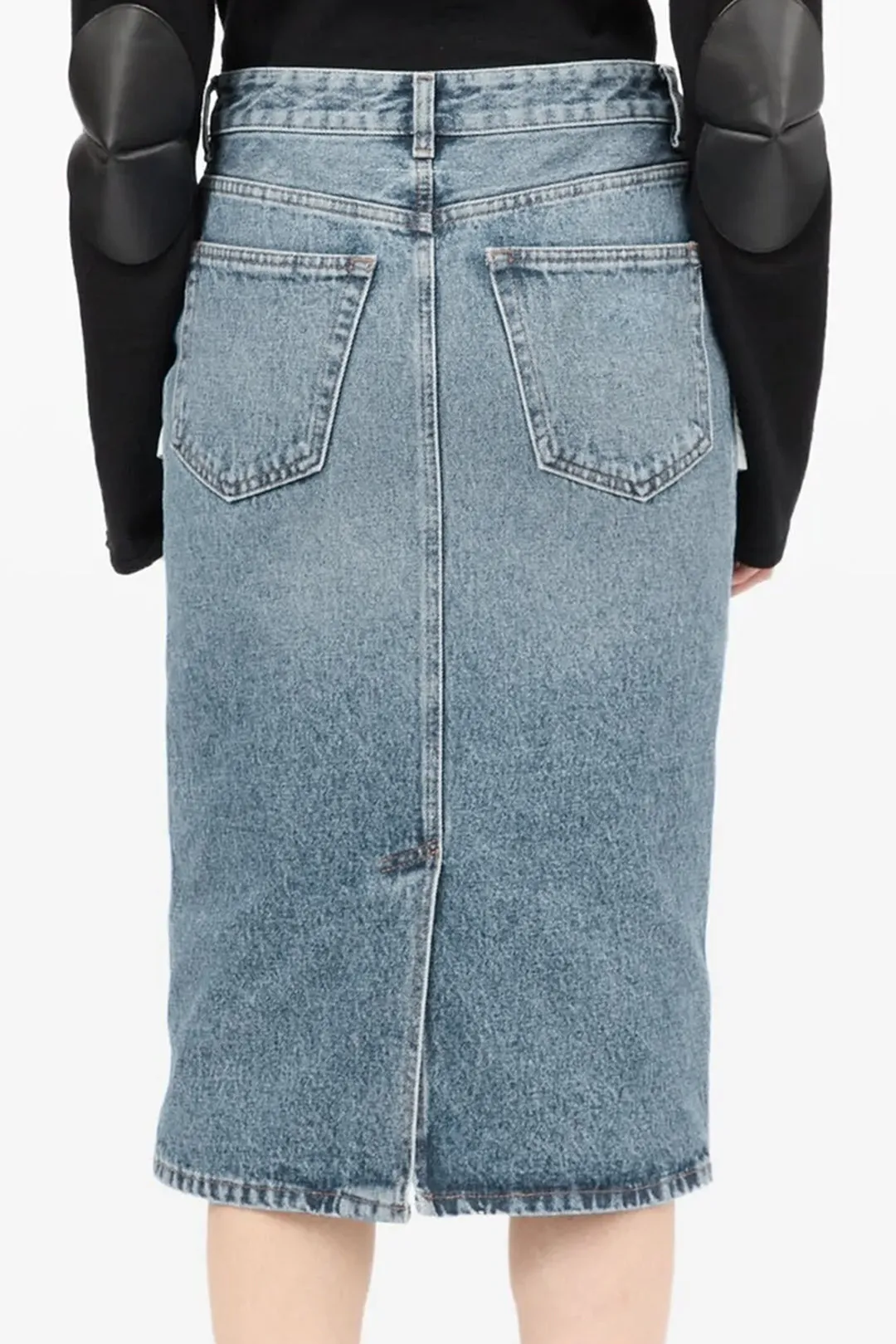 Denim Patchwork Pocket Skirt sold by Micas product image thumbnail 2