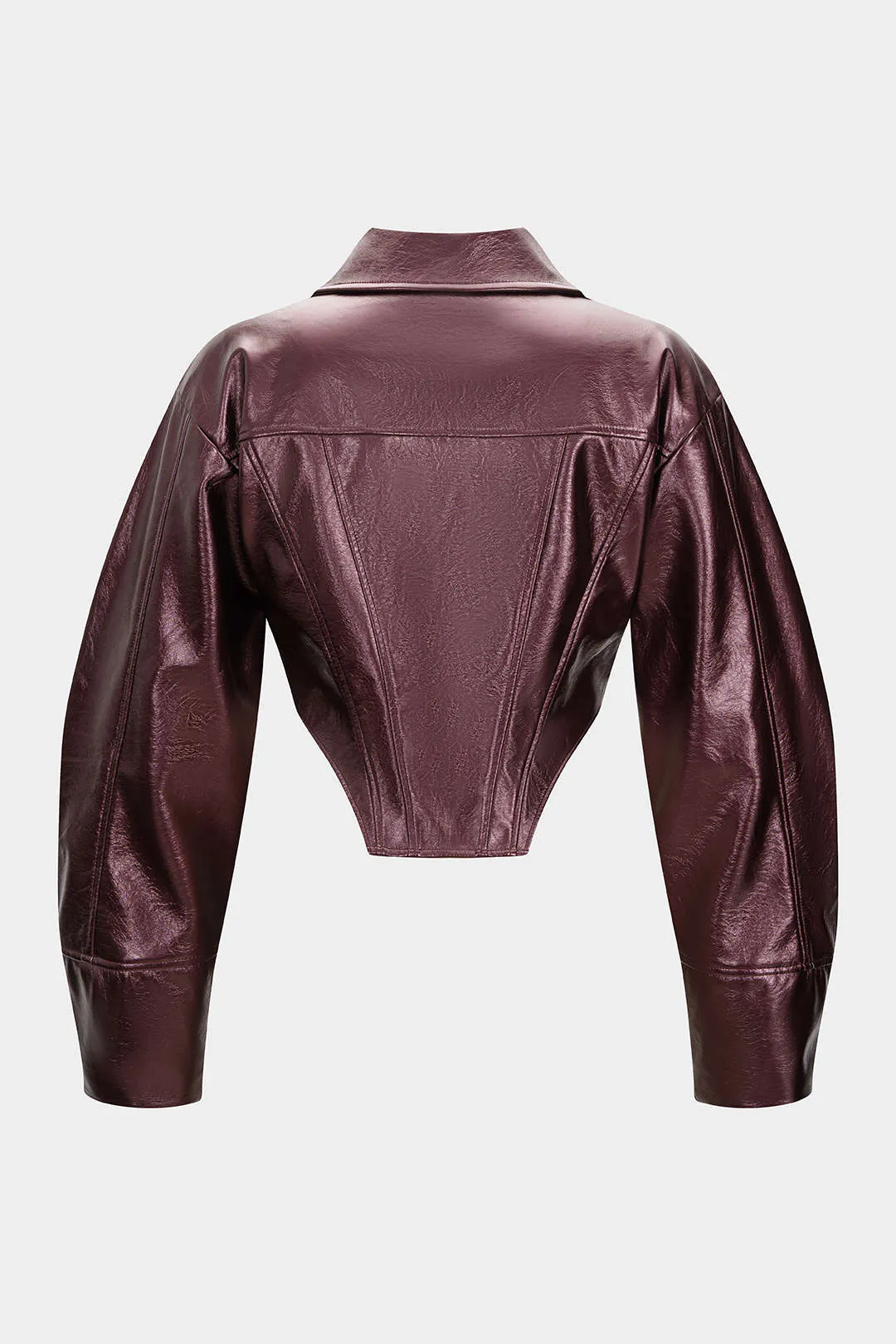 Faux Leather Zipper Corset Jacket sold by Micas product image thumbnail 2