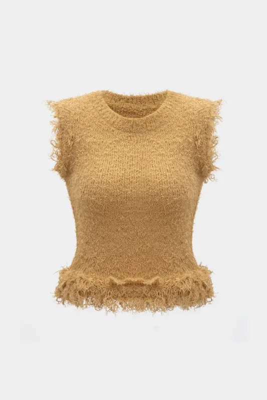 Knit Fringe Tank Top sold by Micas