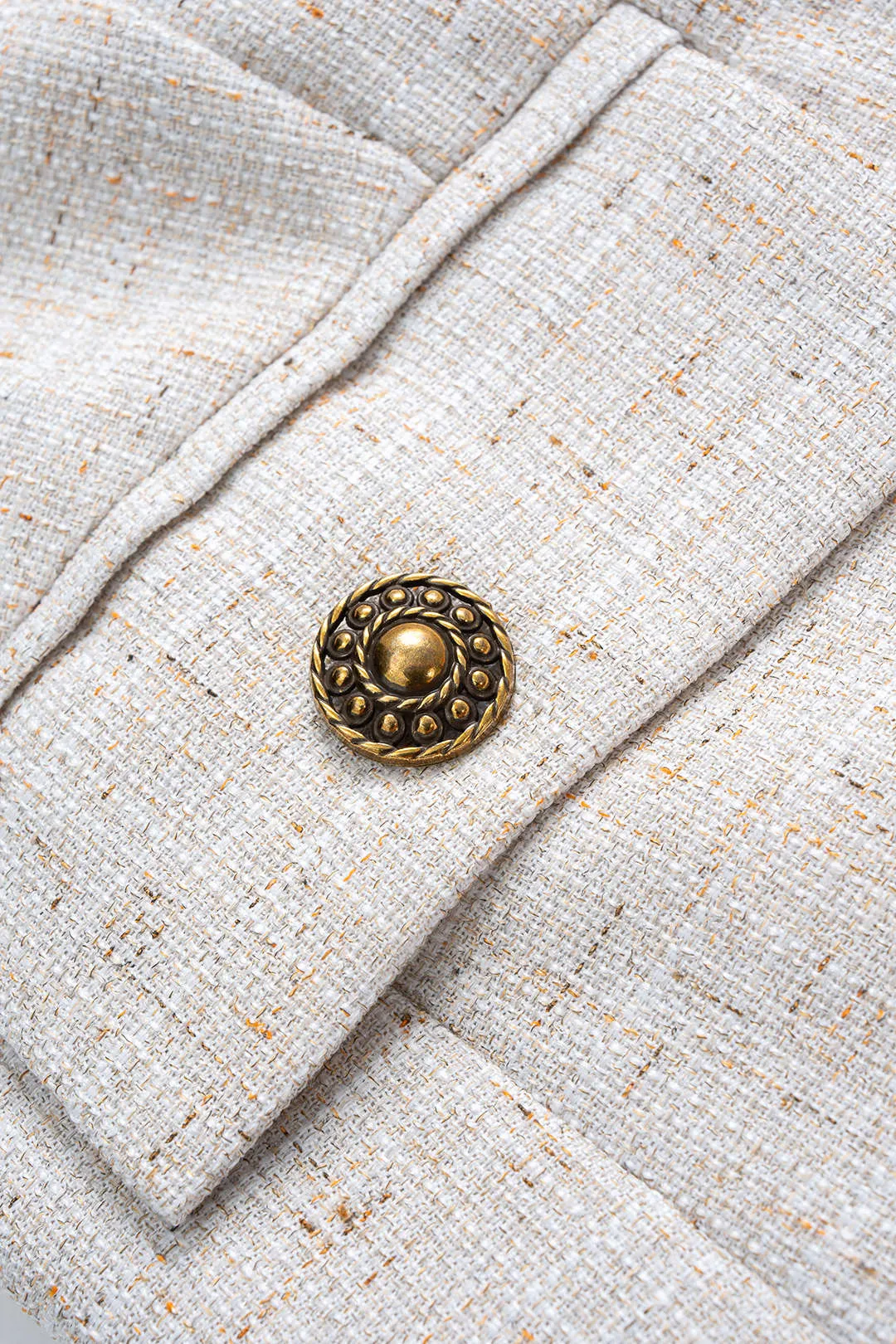 V-Neck Button Long Sleeve Blazer With Scarf sold by Micas product image thumbnail 4