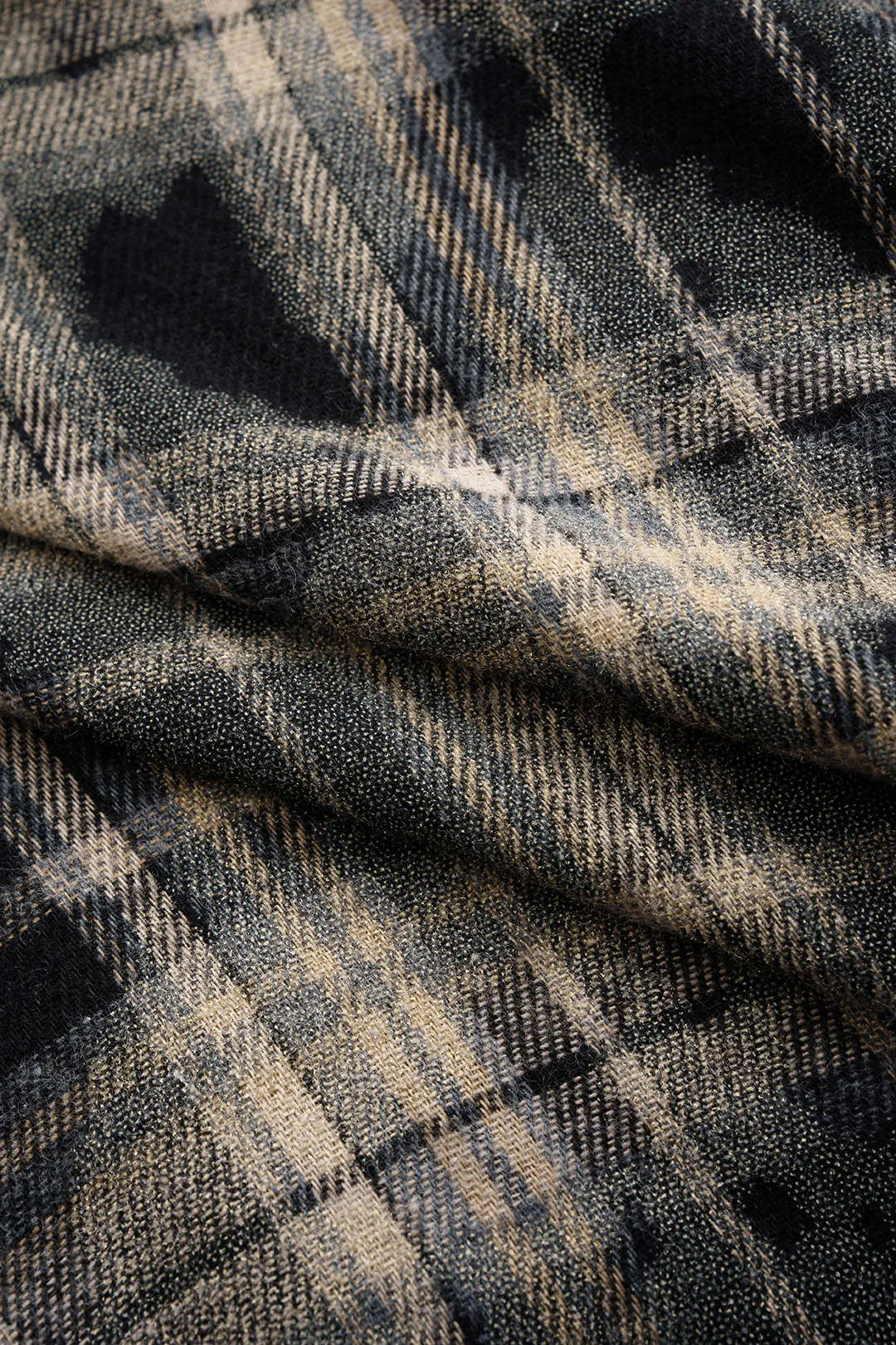 Denim Plaid Print Patchwork Pocket High Waist Jeans sold by Micas product image thumbnail 3